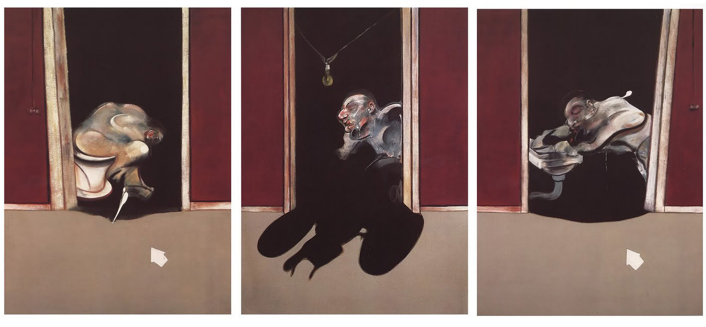 Francis Bacon, Triptych May-June, 1973, 1973, immagine via The Paris Review
