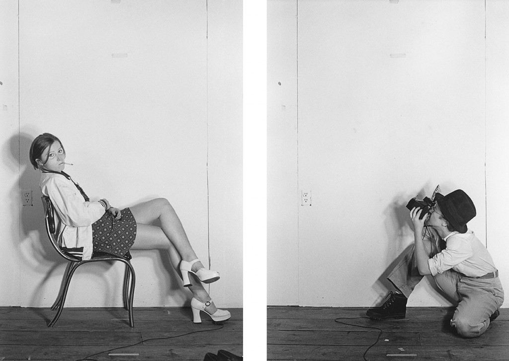 Premiers travaux, Cindy Sherman / Gauche : série « Bus Riders » / Droite : série « Murder Mystery » 1976, images via Another Mag copy