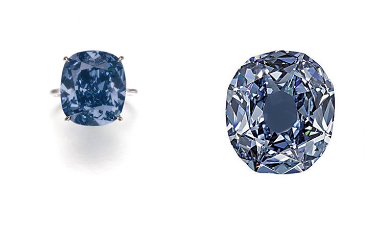 Links: Rechts: Der Blaue Wittelsbacher sah ursprünglich anders aus (Foto: Christie's)