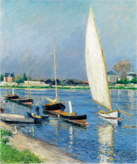 古斯塔夫·卡耶博特, Voiliers sur la Seine à Argenteuil, 1886年