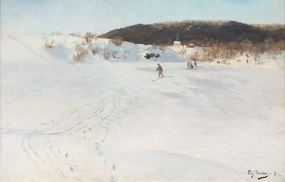 Frits Thaulow, Vinterdag i Norge, år 1886. Foto: Blomqvist.