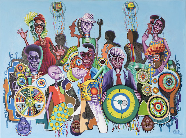 Monsengo Shula La révolution numérique, 2016, Peinture 1,242 South-East