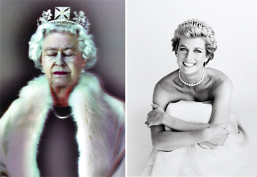 Links: Chris Levine, Lightness of Being, 2010 Rechts: Patrick Demarchelier, Princess Diana, London, 1990 | Fotos: Sotheby's