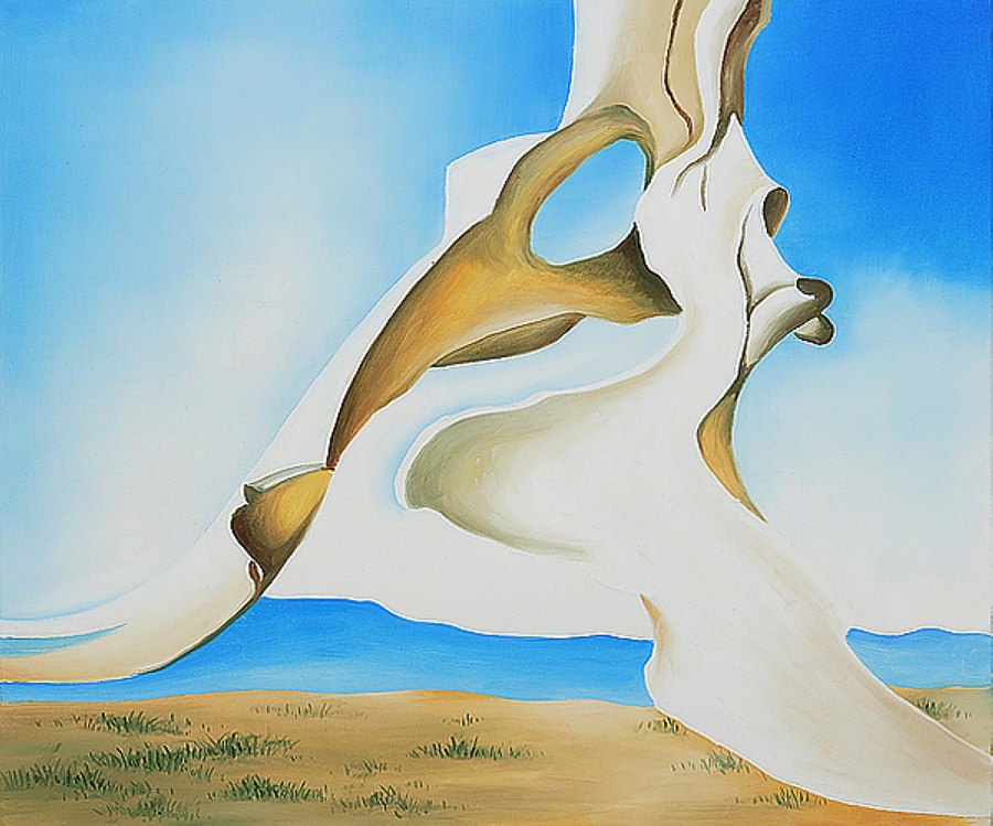 Georgia O'Keffee, « Pelvis with the Distance », 1943, image via Georgiaokeffee.net