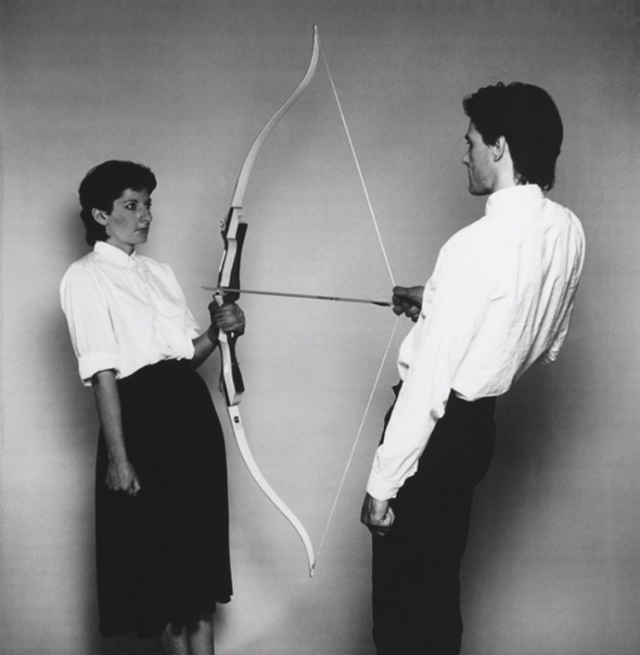 Marina Abramović et Ulay, « The Other - Rest Energy », 1980, image via Andrea Wrobel