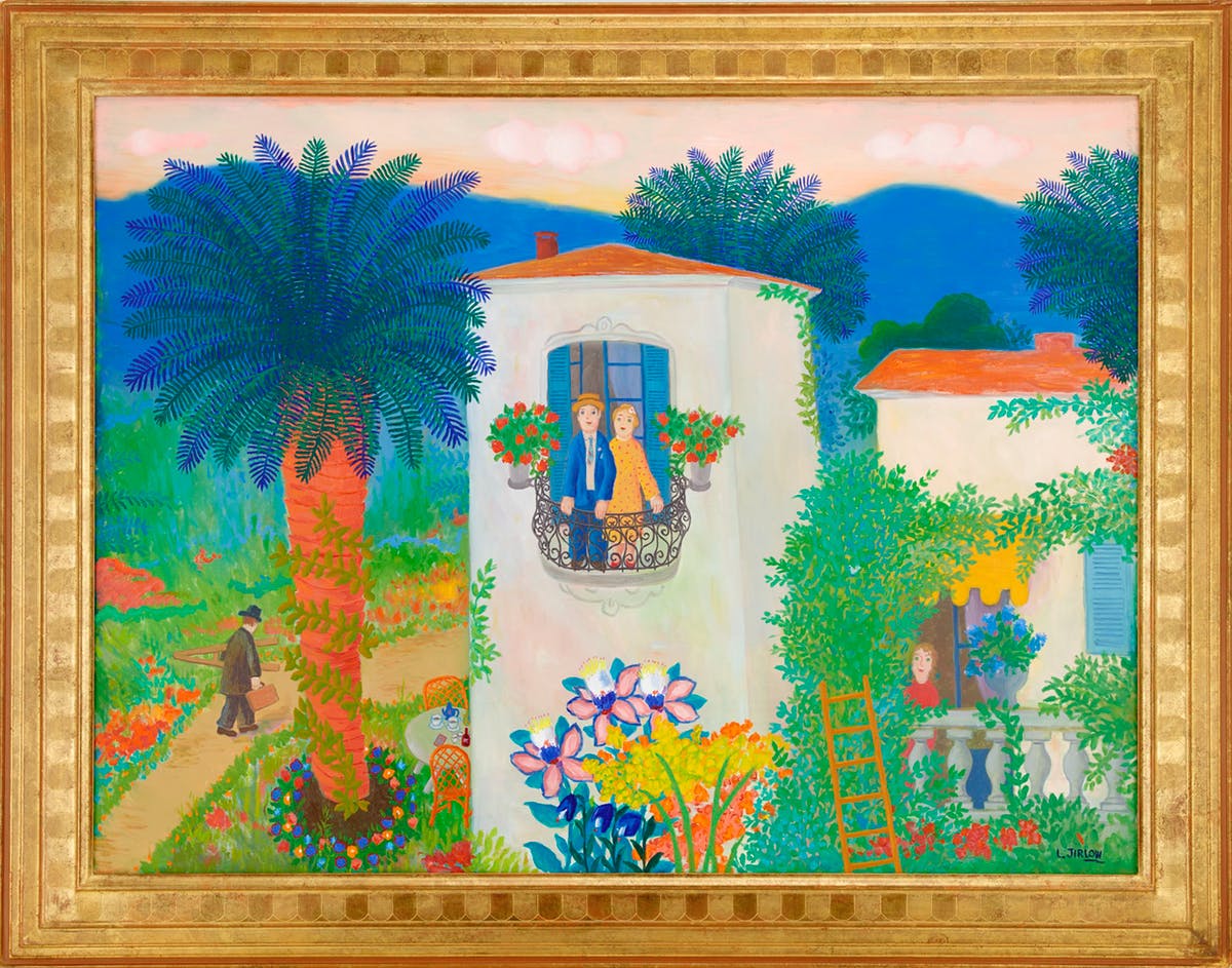 Lennart Jirlow Stockholms AuktionsverkLennart Jirlow “På balkongen – Provence”. Såldes via Stockholms Auktionsverk för 470 000 sek i april 2014. Bild: Stockholms Auktionsverk
