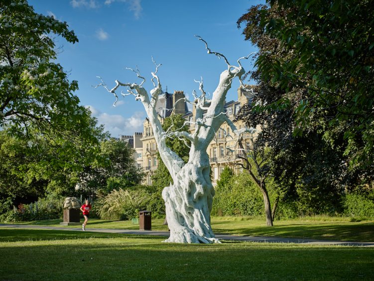 Ugo Rondinone, ‘summer moon’ (2011) at 2017 Frieze Sculpture. Photo: Sadie Coles