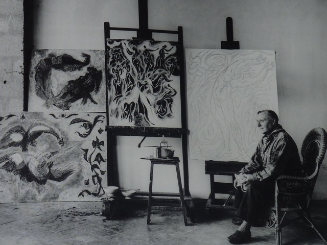 Portrait of Andé Masson in his studio