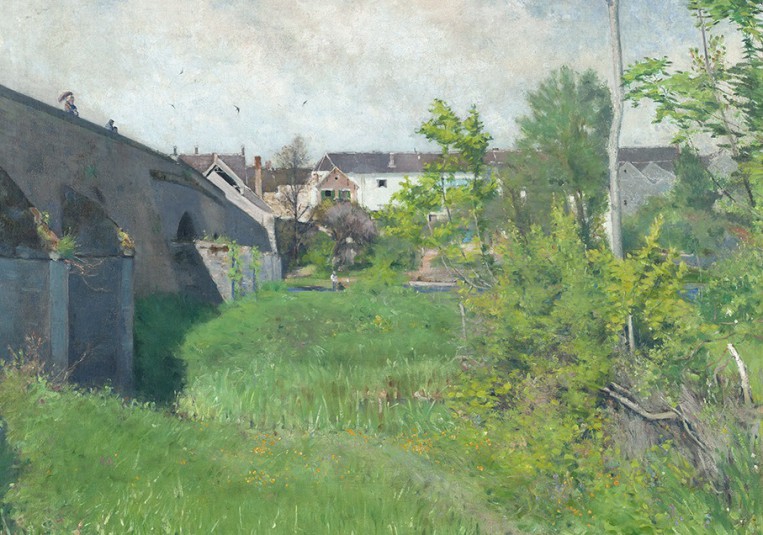 Karl Nordström, Gamla bron i Grez, 1882. Olja på duk. Foto: Prins Eugens Waldemarsudde.