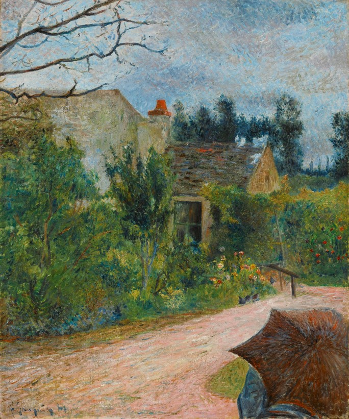 Le Jardin de Pissarro, Quai du Pothuis à Pontoise, Paul Gauguin. 1881, oil on canvas. Image ©Sotheby's