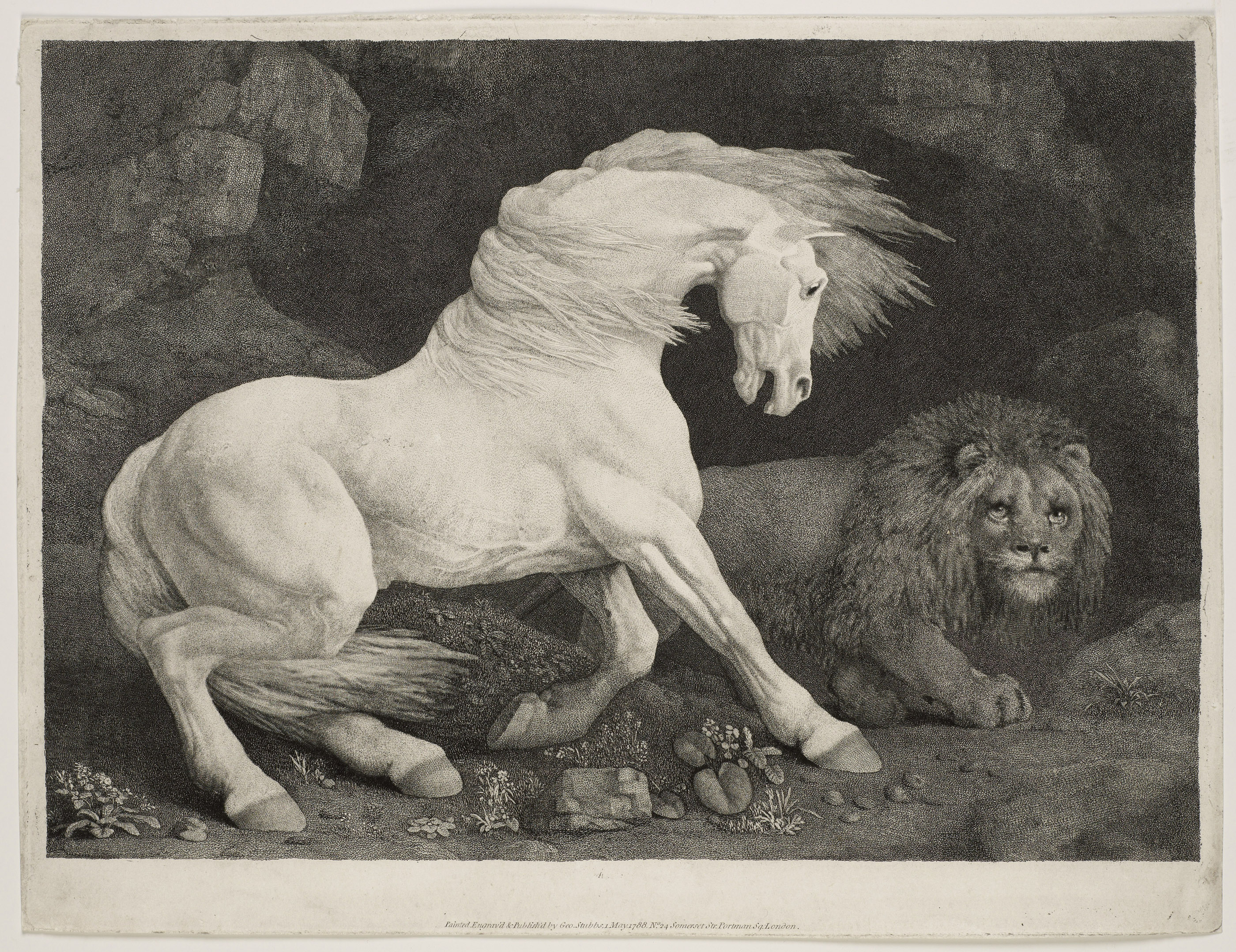 Horse Affrighted at a Lion (1788), Georges Stubbs