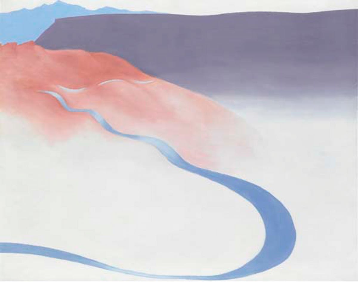 GEORGIA O'KEFFEE. “Road to the Ranch” (1964).