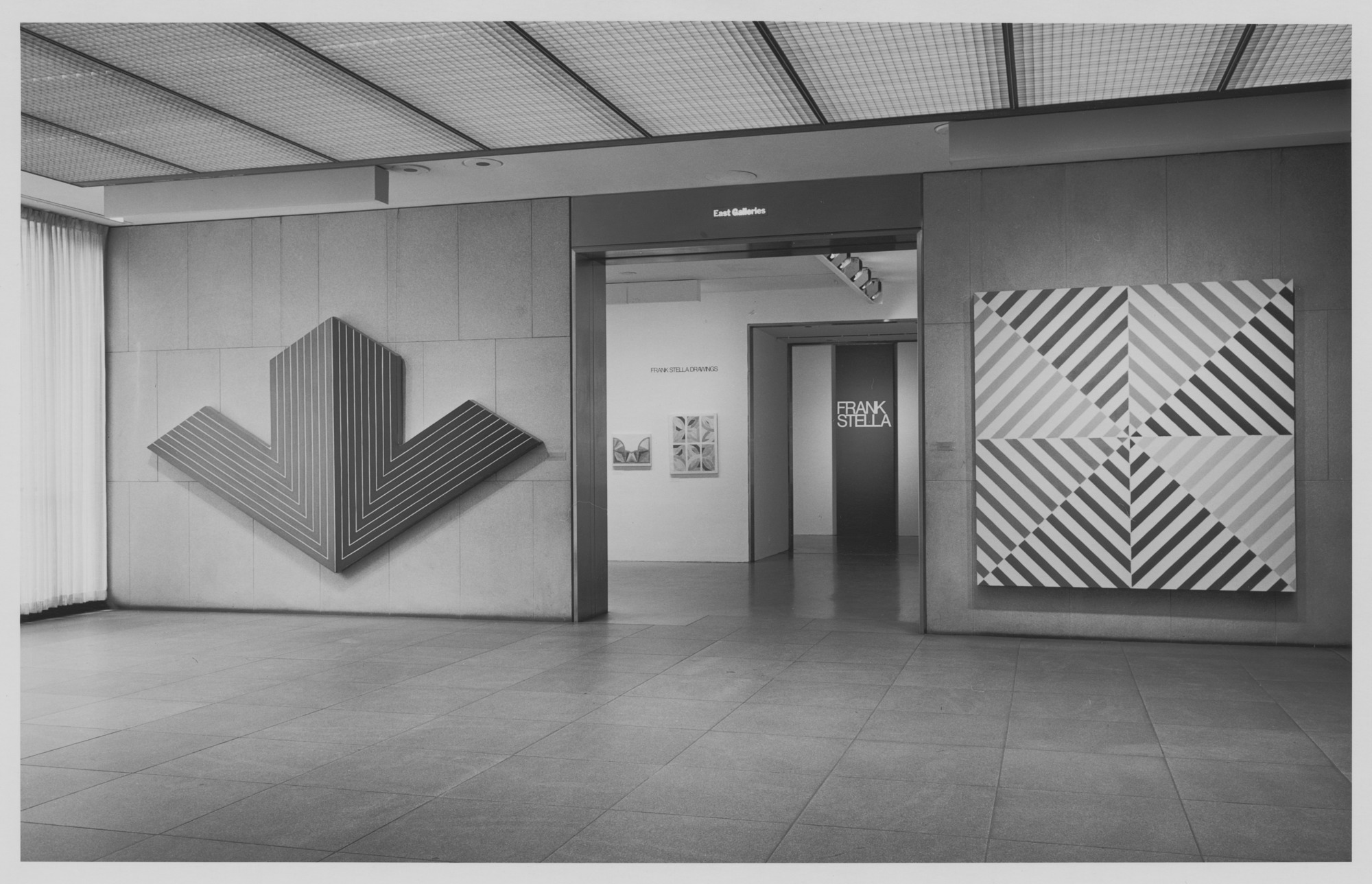 Frank Stella's retrospective at MoMA in 1970. Image: MoMA