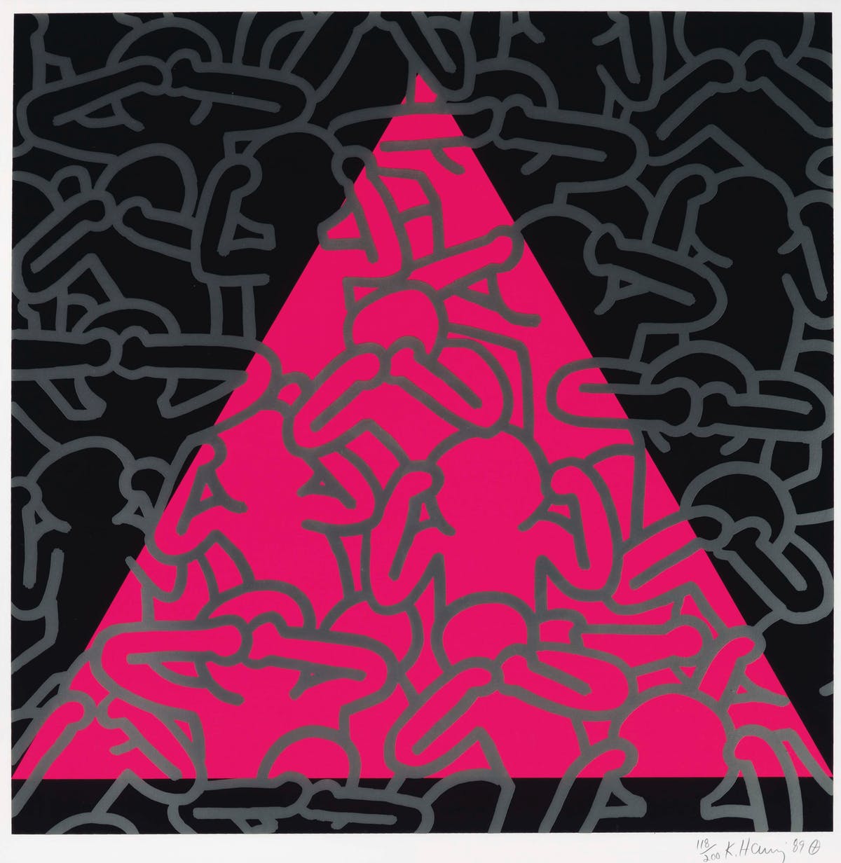 Keith Haring, 'Silence Equlals Death'. Image: Barnebys