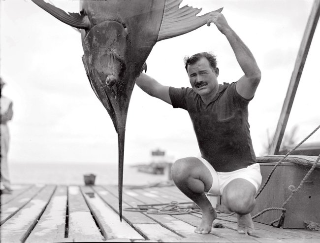 A photograph of Ernest Hemingway from “Hemingway: A Life in Pictures." From Credit Ernest Hemingway Collection at the John F. Kennedy Presidential Library and Museum, Boston