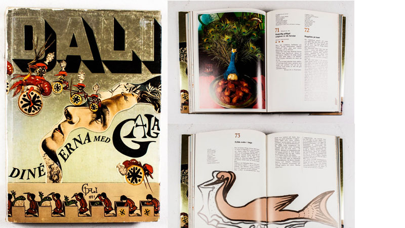 Salvador Dalí, kokbok Dinéerna med Gala 1975. Foto: Lauritz.com.