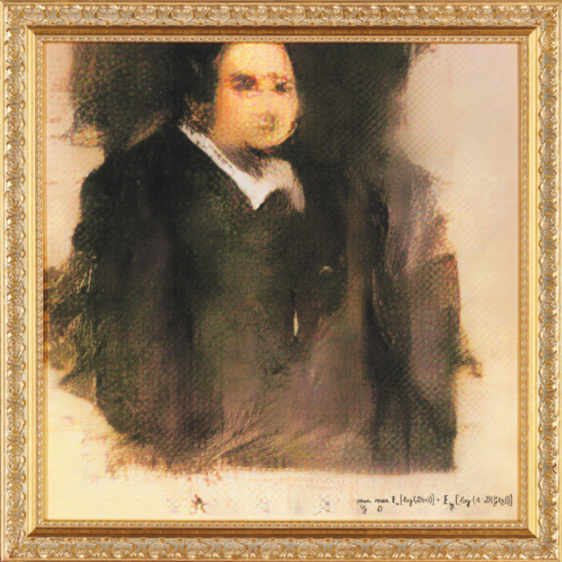 Portrait of Edmond Belamy . © Obvious