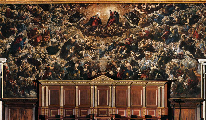 Il Paradiso by Tintoretto and his studio, 1588. Image: Wikipedia