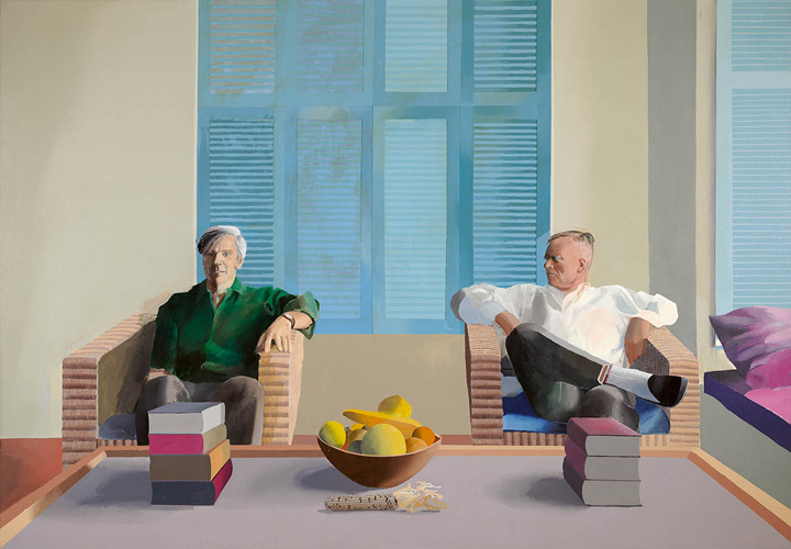 Christopher Isherwood and Don Bachardy, David Hockney år 1968. Foto via the Metropolitan Museum of Art.