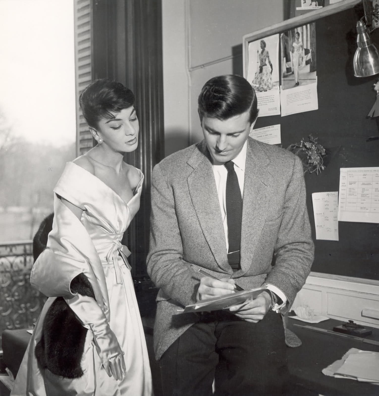 Audrey Hepburn with Hubert de Givenchy. Image: The Gloss Magazine