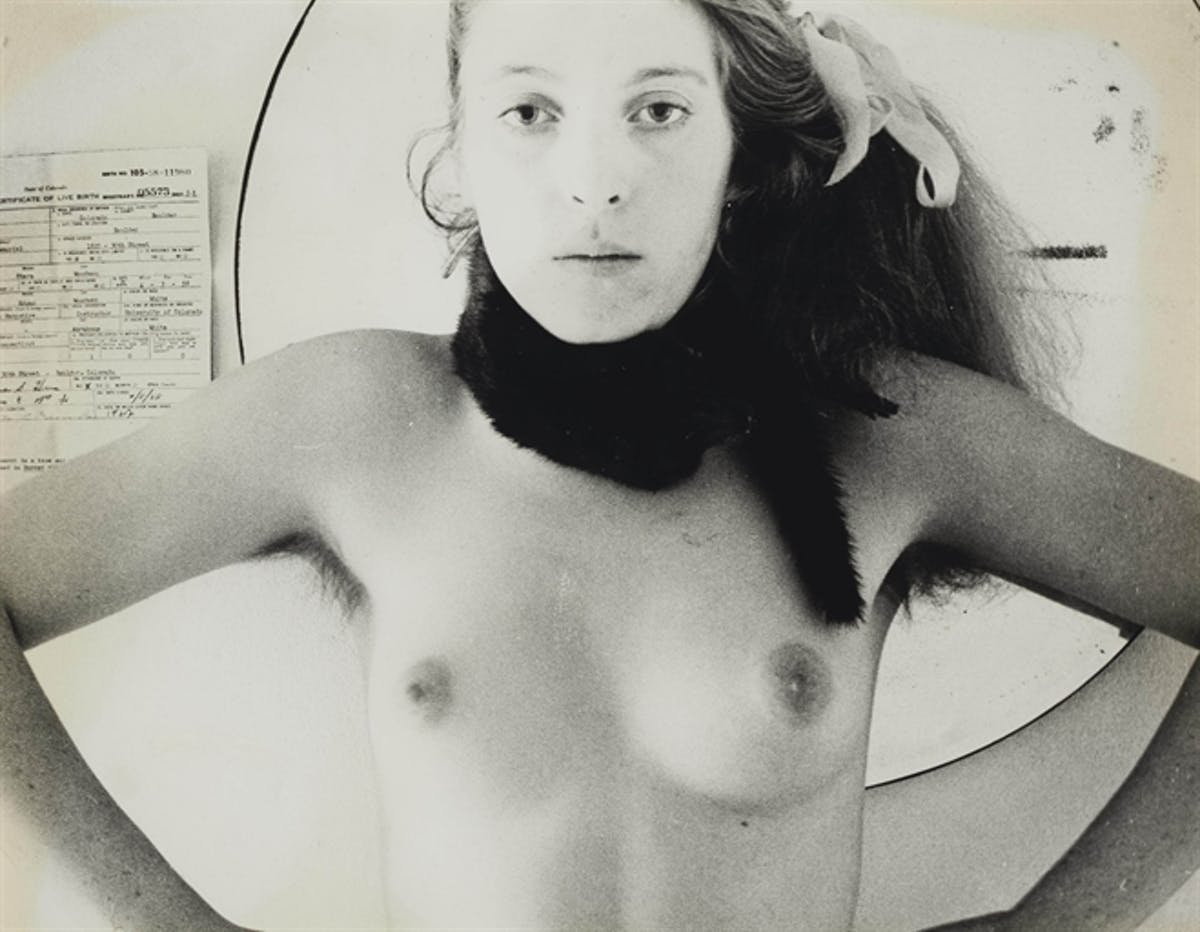 Francesca Woodman, obetitlat självporträtt, cirka år 1980-81. Foto: Christie’s.