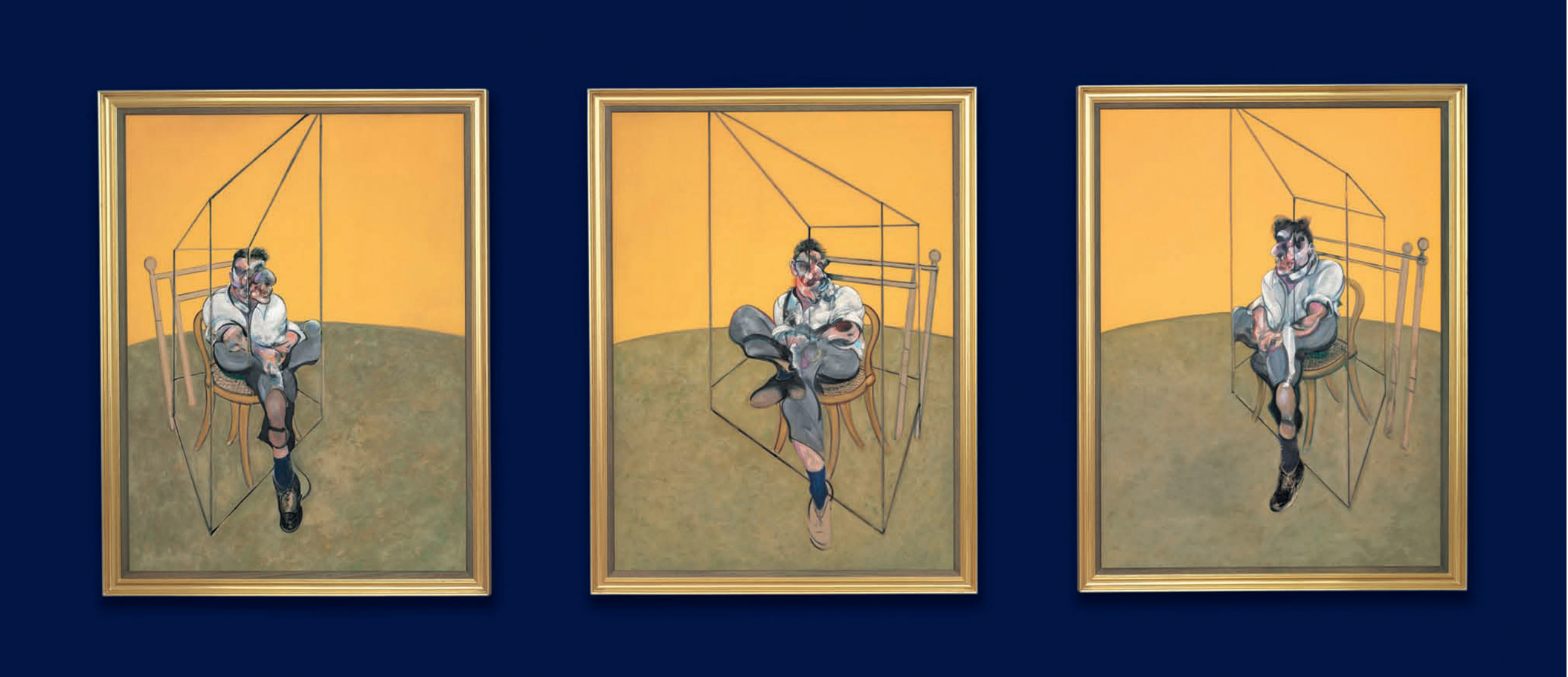 Francis Bacons "Three Studies of Lucian Freud". Foto: Christie's.