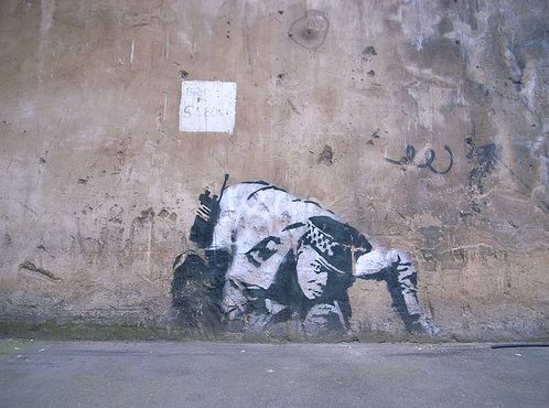 Banksy's Snorting Copper Image via Banksyunmasked