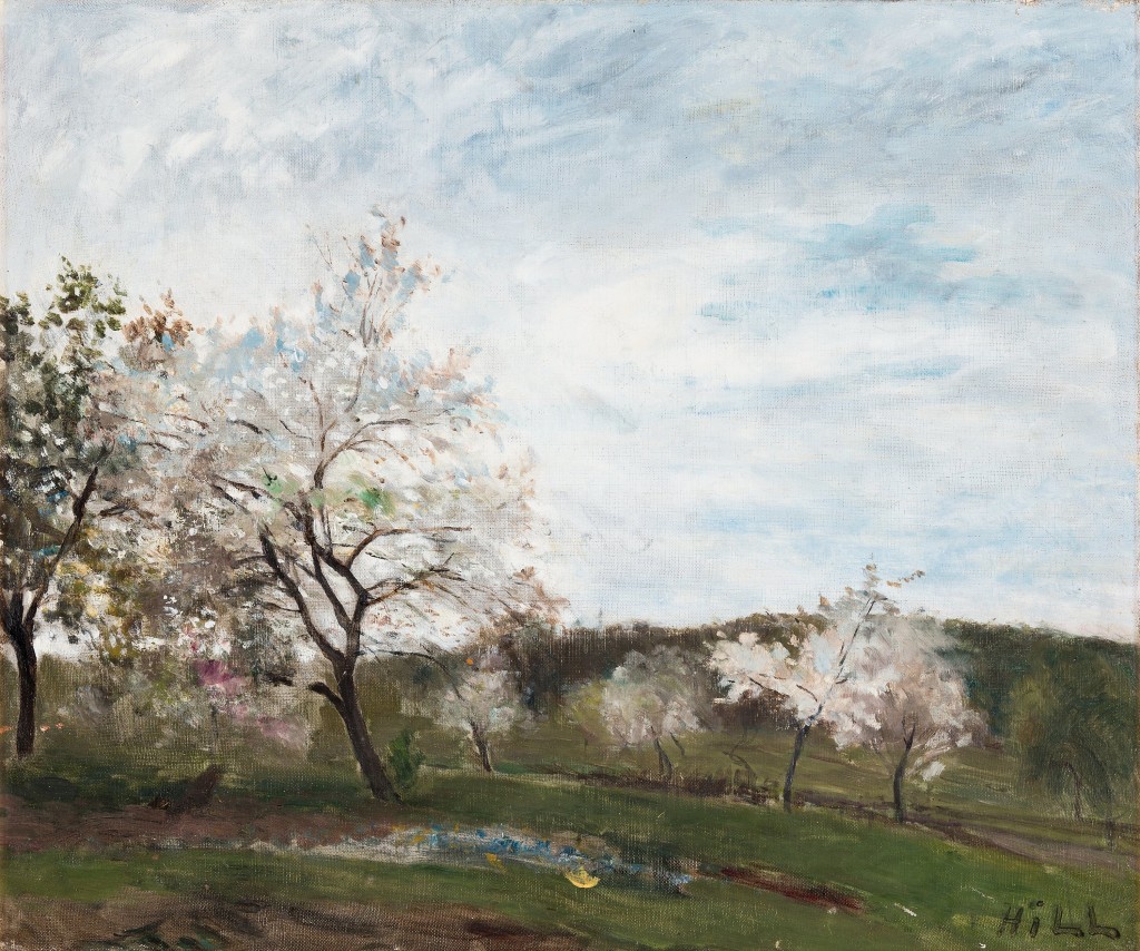 Carl Fredrik Hill "Det blommande fruktträdet III", 1877. Foto: Bukowskis.
