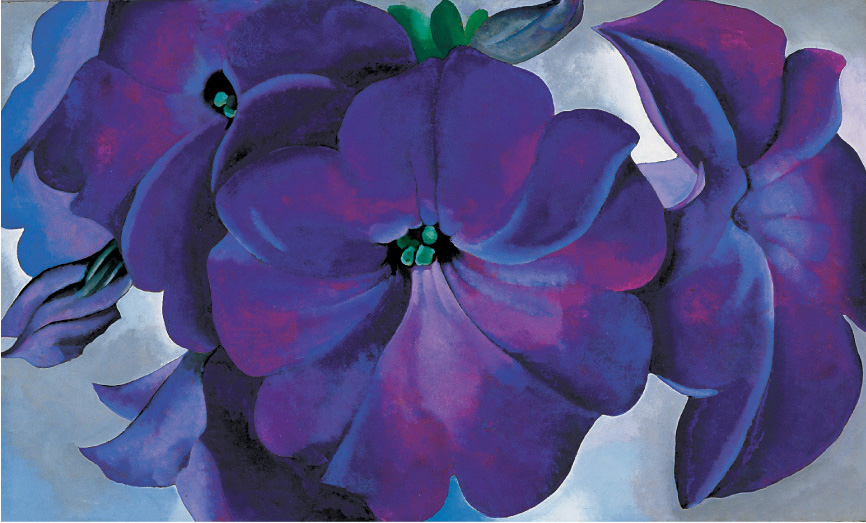 Georgia O'Keffee, « Petunias », 1925, image via Pomegranate Co.