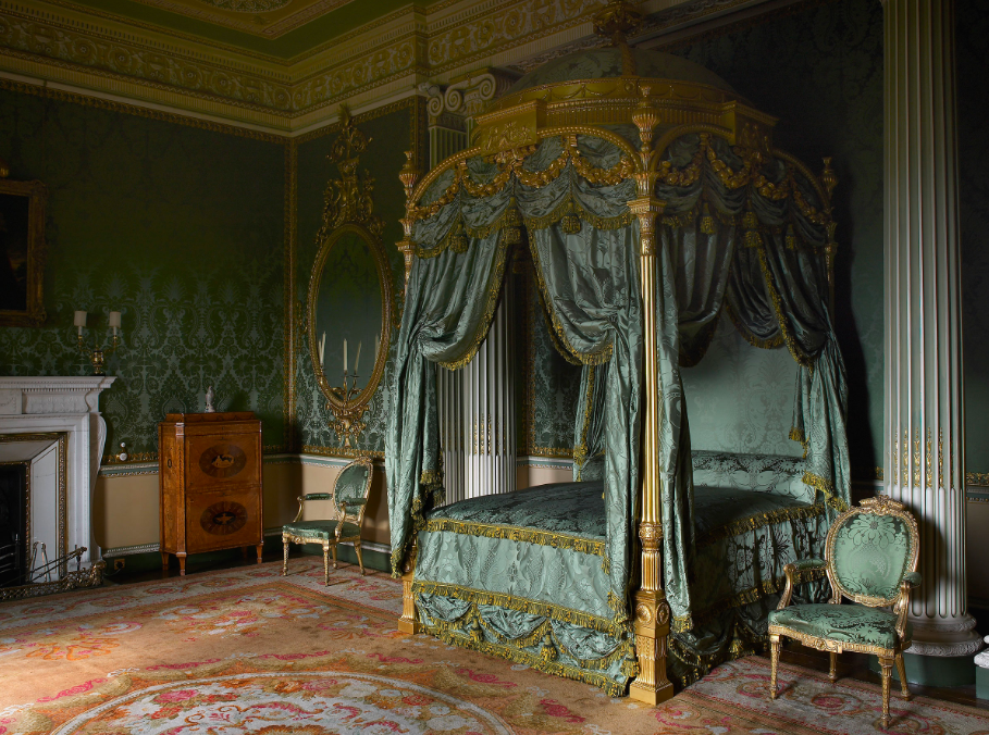 Thomas Chippendale’s ‘The State Bed’, 1773, for the State Bedroom at Harewood House. Costing £400 for the frame, furnishings and mattresses, the bed was the most expensive piece of furniture ever created by the Chippendale firm. Photo: Paul Barker via Harewood House Trust