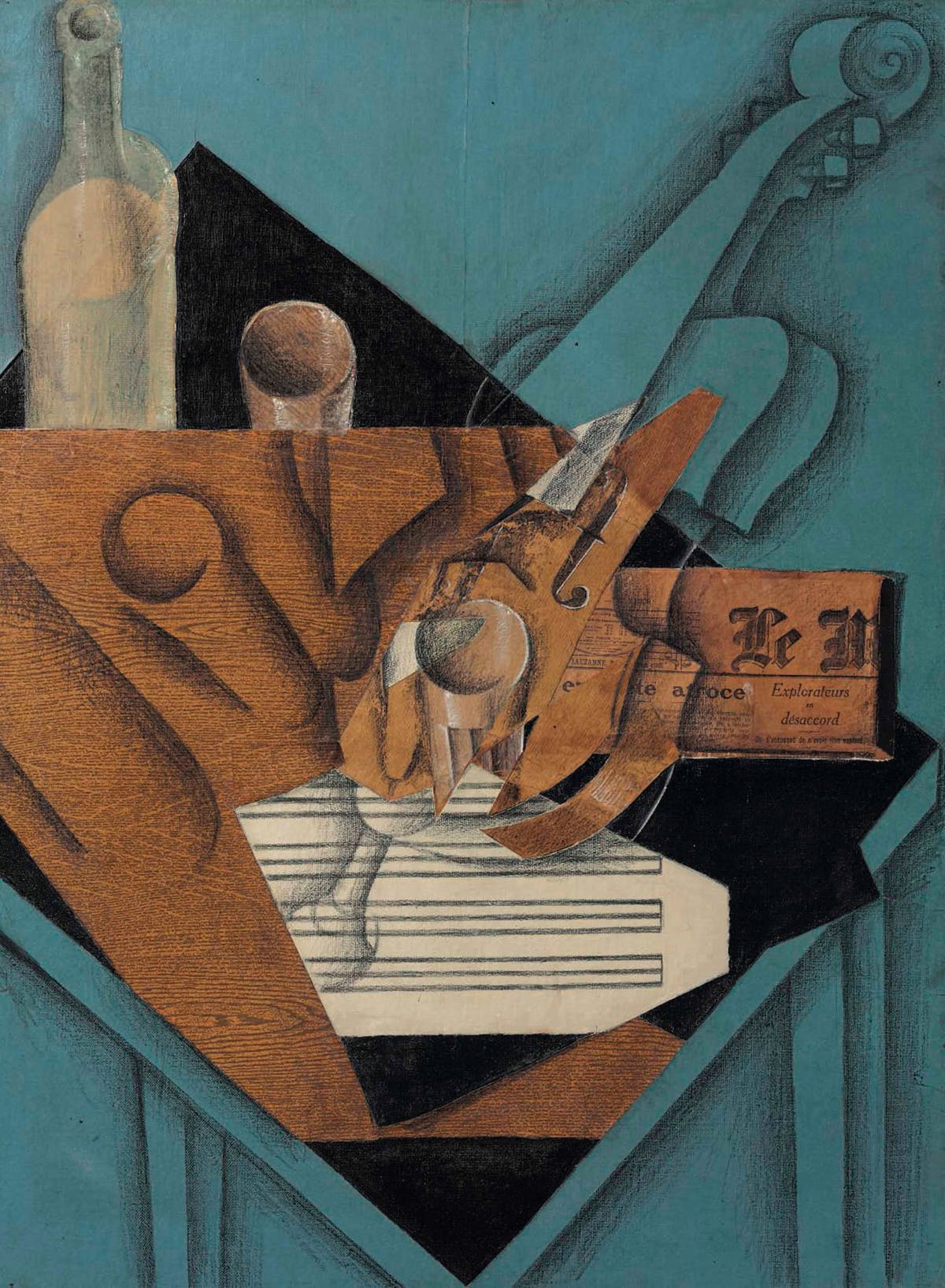 JUAN GRIS. La table de musicien (1914). Imagen vía: Christie’s