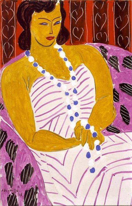 Henri Matisse, Dame à la robe blanche, 1946 | Foto: Courtesy The Matisse Foundation. ©2017 Succession H. Matisse / Artists Rights Society