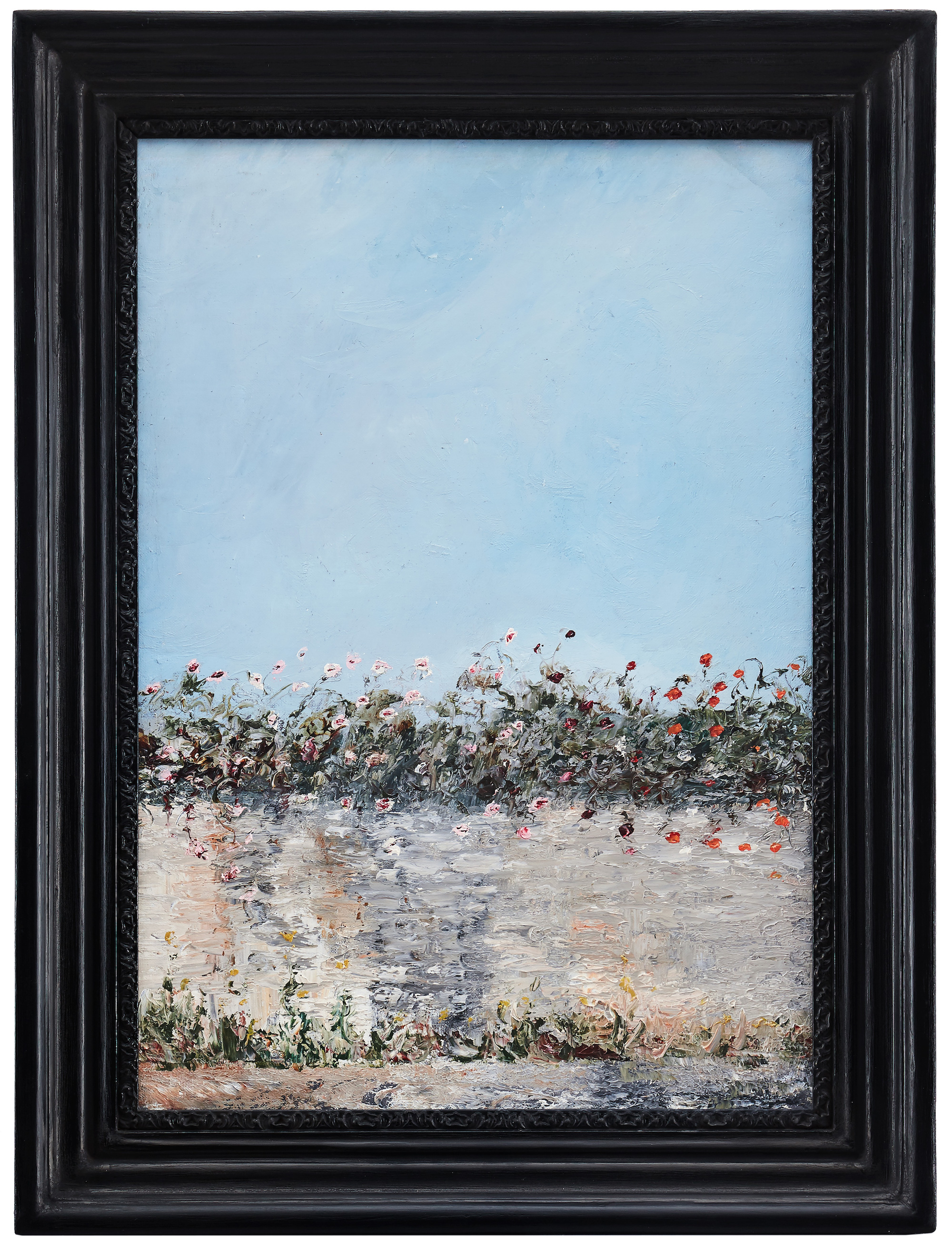 August Strindbergs "Blommande mur" utgör kronjuvelen i samlingen. Oljemålningen tros vara utförd 1903 och är utställd på såväl Tate Moderns uppmärksammade utställning som den på Göteborgs Konstmuseum för några år sedan. Utropspris
är 4-6 miljoner kronor.