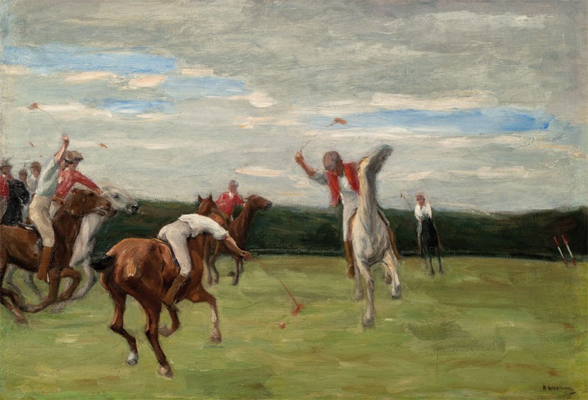 MAX LIEBERMANN - Polospieler in Jenischs Park, Öl/Lwd., 71 x 102 cm, 1903, Privatbesitz Abb. via kunsthalle-bremen.de