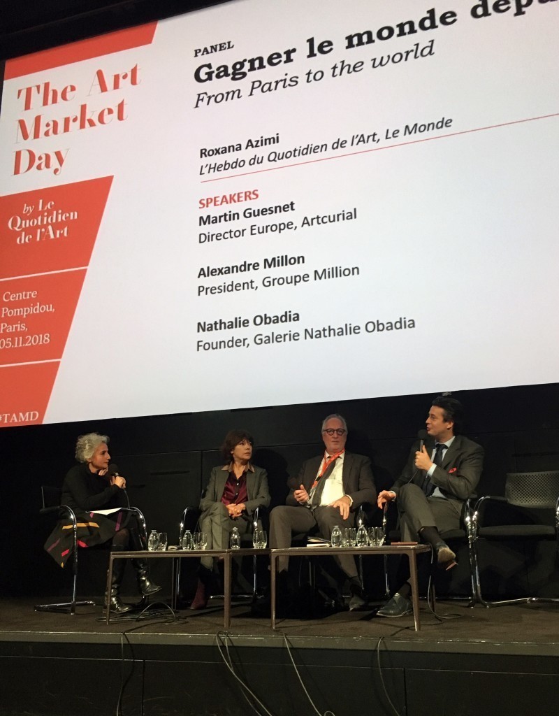 Georgina Adam und ihre Gesprächspartner diskutieren über die Blockchain-Technologie auf dem Kunstmarkt | Foto: Barnebys