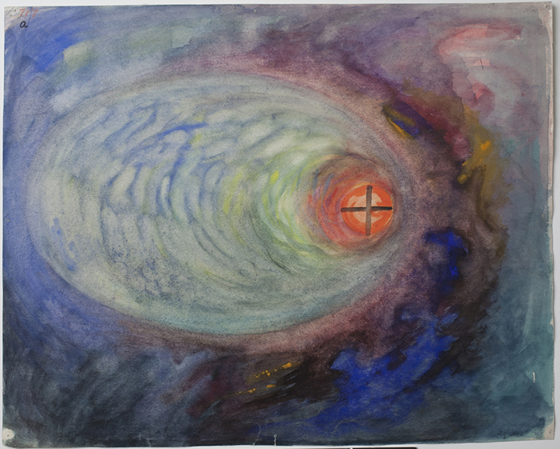 HaK717a, Watercolour series from Dornach, 1924. 40x50cm, Watercolour on paper. © The Hilma af Klint Foundation, Photo: Moderna Museet, Stockholm