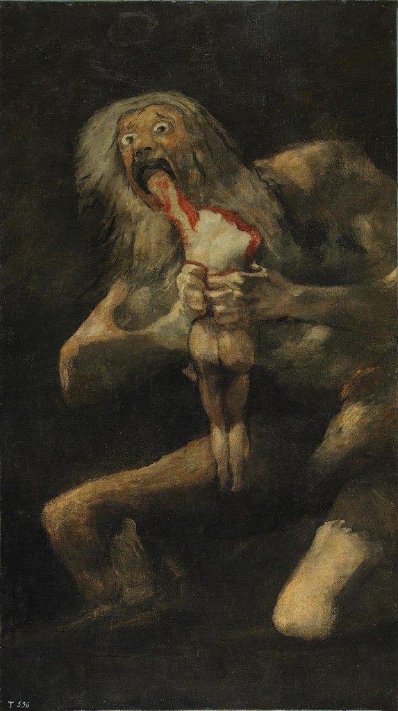 Francisco de Goya, Saturn verschlingt seinen Sohn, um 1820 | Abb. via Wikipedia