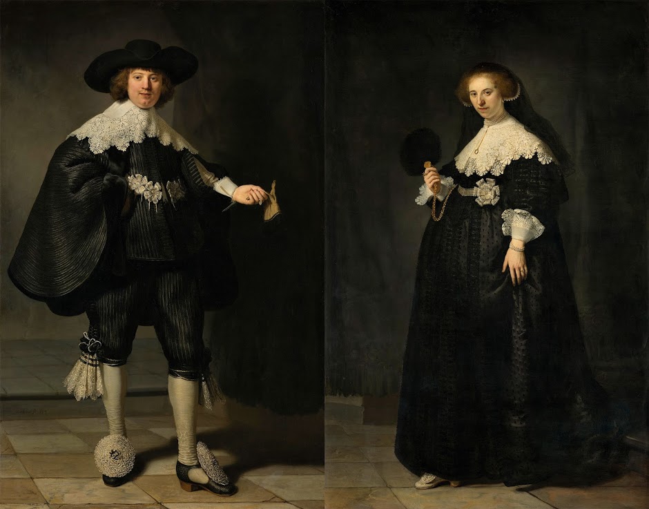 Rembrandt van Rijn (1606-1669), Portraits of Marten Soolmans and Oopjen Coppit. 1634, Oil on canvas. Joint purchase by the Kingdom of the Netherlands and the Republic of France, Rijksmuseum Collection/ Musée du Louvre Collection, 2016