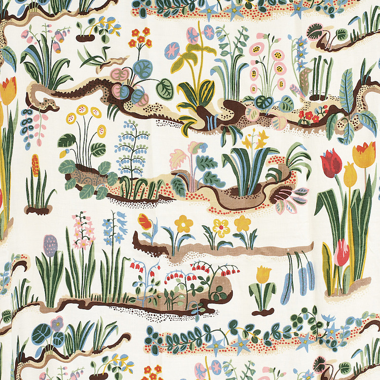 Gardinlängder "primavera", Josef Frank. Utrop: 1,000 sek. Slutpris: 1,327 sek Göteborgs auktionsverk