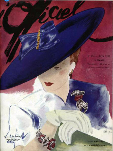 Couverture de l'Officiel avec des bijoux Mauboussin Image via richardjeanjacques.blogspot.co.uk
