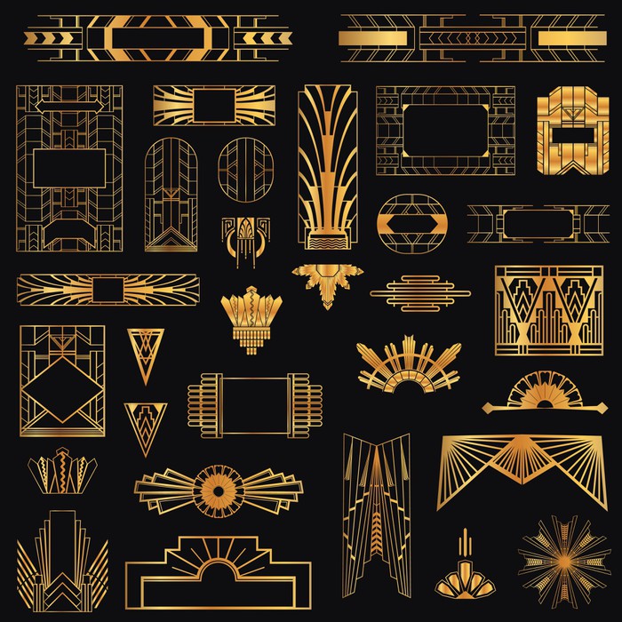 Motifs et inspirations géométriques de style Art déco - Image pixels.cz via Barnebys