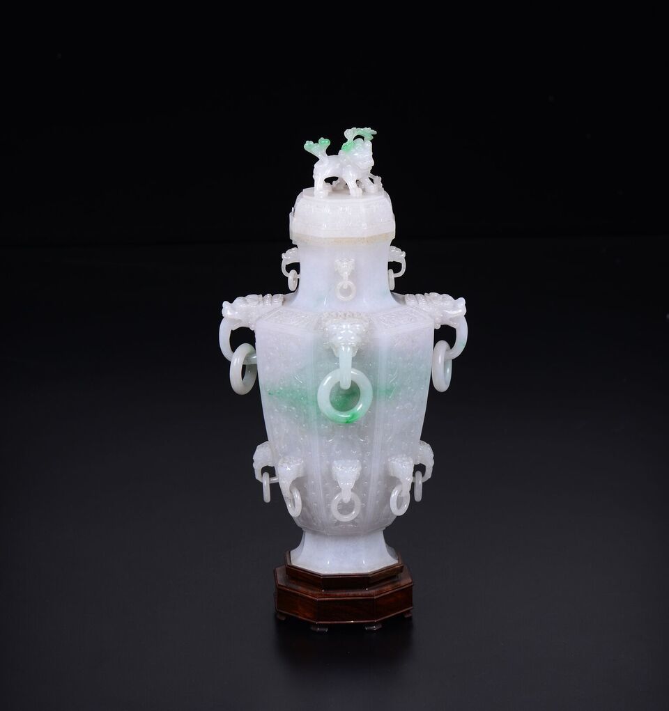 Large vase, jadeite, China, early 20th centuryEstimate:£17 055-25 582Result: £69 286