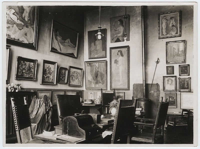 « Fillette à la corbeille fleurie » dans le studio de Gertrude Stein, image ©Christie's