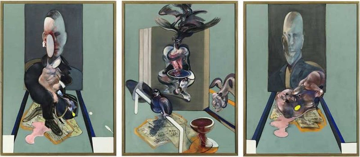 Triptych, 1976, Francis Bacon, olja och pastell på duk