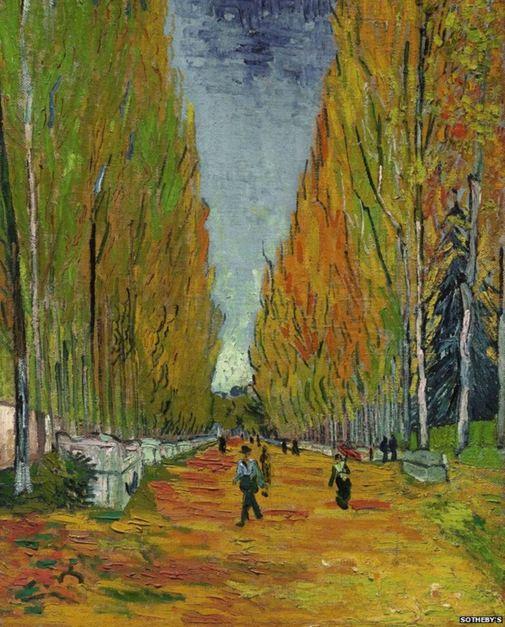 Vincent van Gogh, L'Allée des Alyscamps, 1888, image via BBC