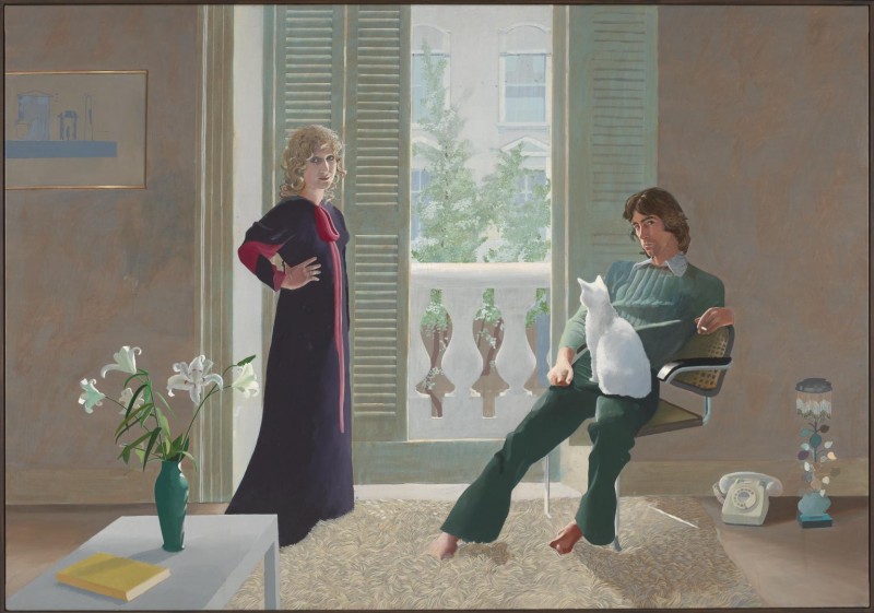 Mr and Mrs Clark and Percy, David Hockney år 1970-71. Foto via Tate Modern.