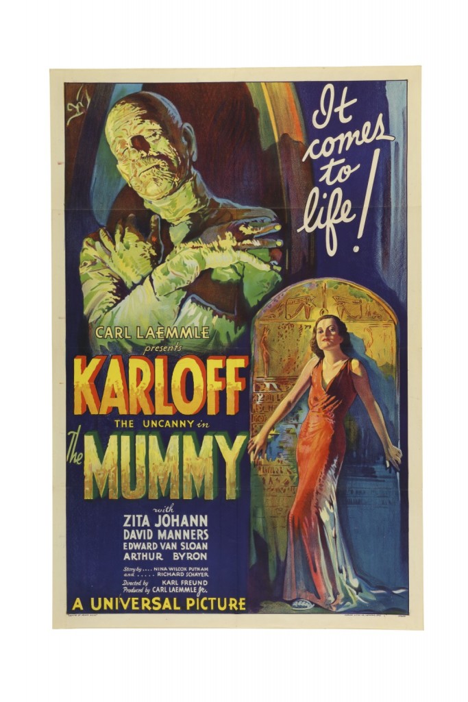 Dieses sehr gut erhaltenen Plakat zum Film "The Mummy" von 1932 wird aktuell online bei Sotheby's versteigert. Schätzpreis: 1 - 1,5 Millionen USD | Foto: Sotheby's
