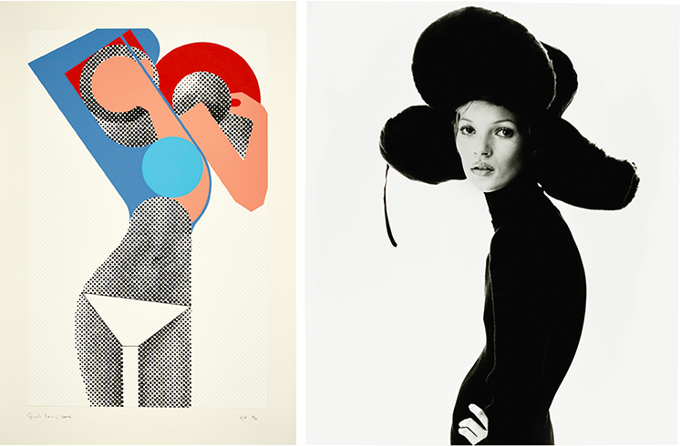 Links: Gerald Laing, KM (Kate Moss), 2008 Rechts: Steven Klein, Girl with Hat (Kate Moss), 1993 | Fotos: Sotheby's
