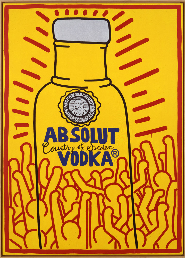 Keith Haring Absolut Haring, 1986 Acrylic on canvas, 213 x 152 cm Spritmuseum © Keith Haring Foundation.