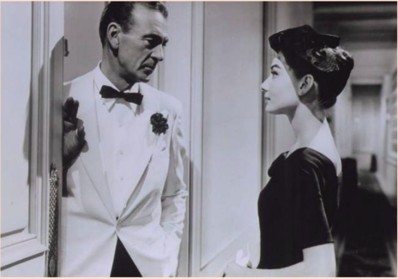 Gary Cooper et Audrey Hepburn dans Ariane de Billy Wilder, 1957, image ©Archives Ritz Paris